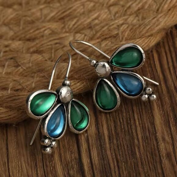 Boho flower earrings N1499 - Picture 1 of 3